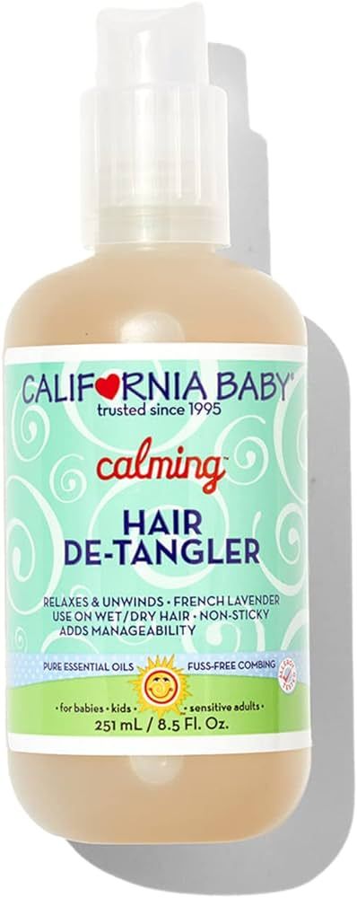 California Baby Calming Detangler Spray | Plant-Based | Detangles Hair & Adds Shine | Light Laven... | Amazon (US)