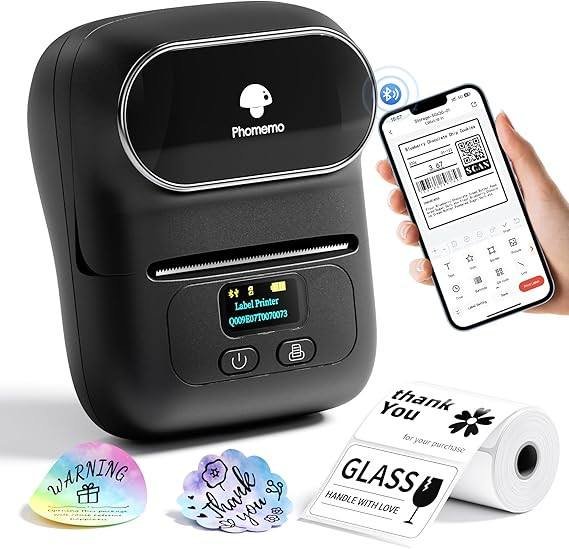 Phomemo M110 Label Makers - Barcode Label Printer Bluetooth Label Maker Portable Thermal Printer ... | Amazon (US)