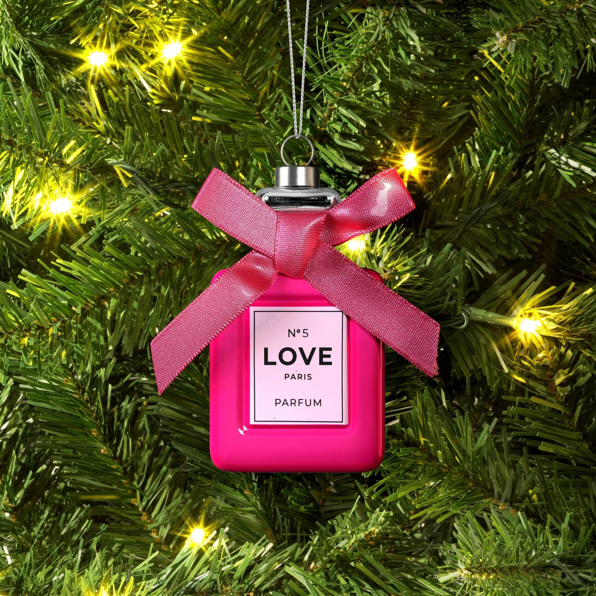 Christmas Glass Hot Pink Perfume Ornament - Wondershop™ | Target