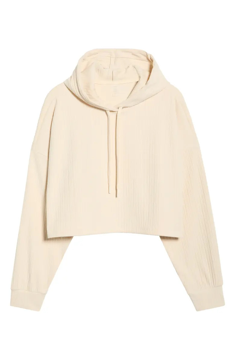 Breathe Easy Rib Crop Hoodie | Nordstrom