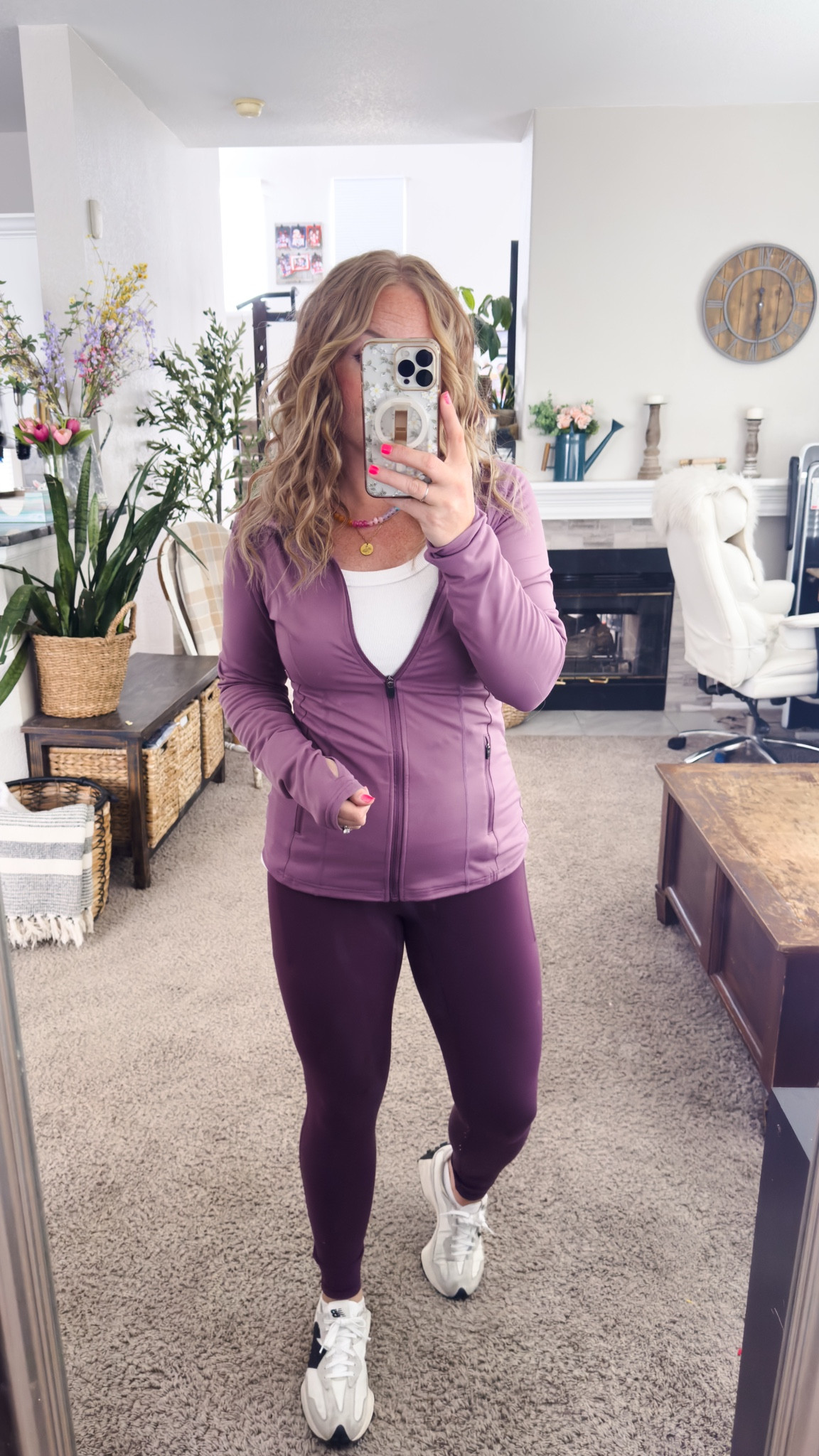 Amazon activewear — purple lulu look for less athletic jacket, purple workout legging with pockets, white tee, and new balance sneakers 






outfit inspo, outfit ideas, casual outfits amazon, amazon outfits every day, spring outfits 2026, summer outfits, amazon activewear spring 

#LTKPetite #LTKActive #LTKootd
