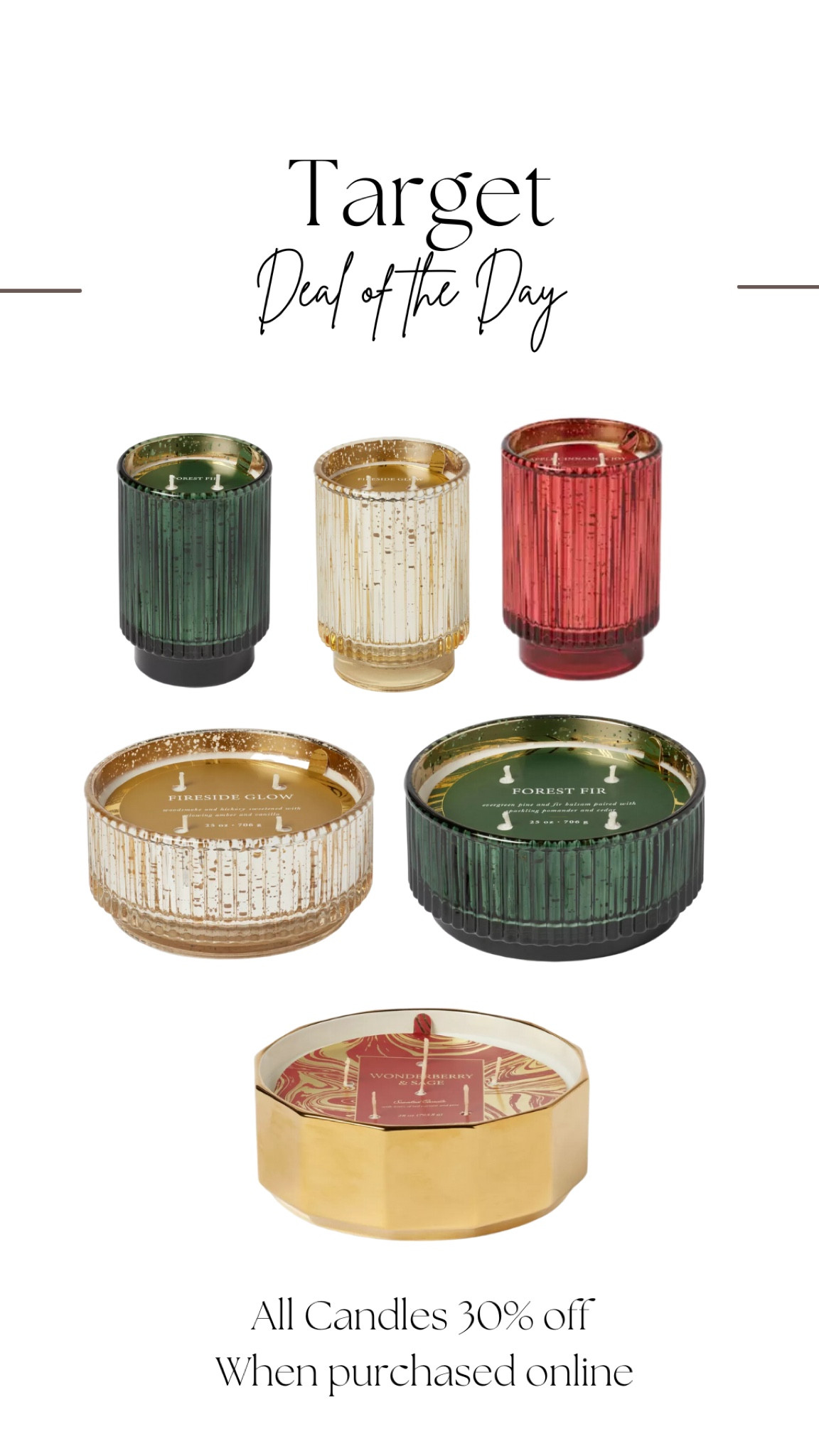 Sale alert! All candles 30% off when purchased online 

#LTKHolidaySale #LTKsalealert #LTKHoliday
