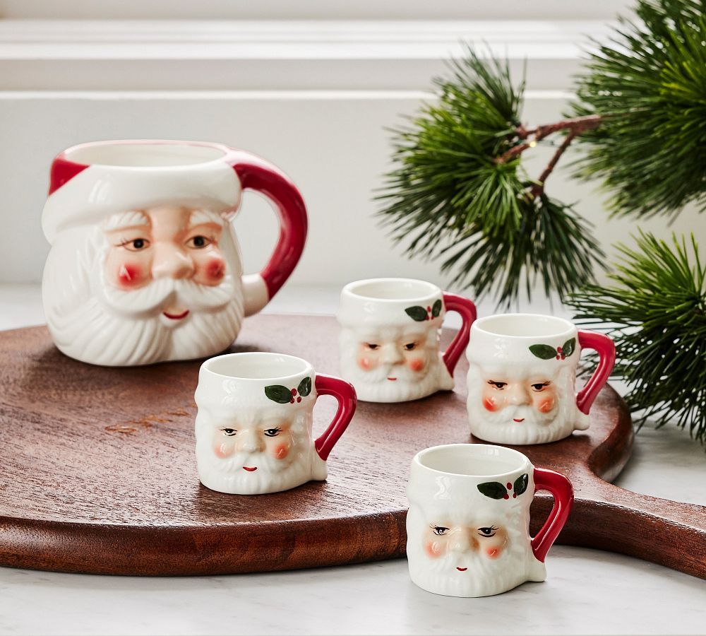 Santa Claus Espresso Shot Glasses - Set of 4 | Pottery Barn (US)