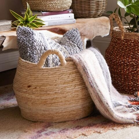 Square Arrow Hyacinth Aimee Basket | World Market