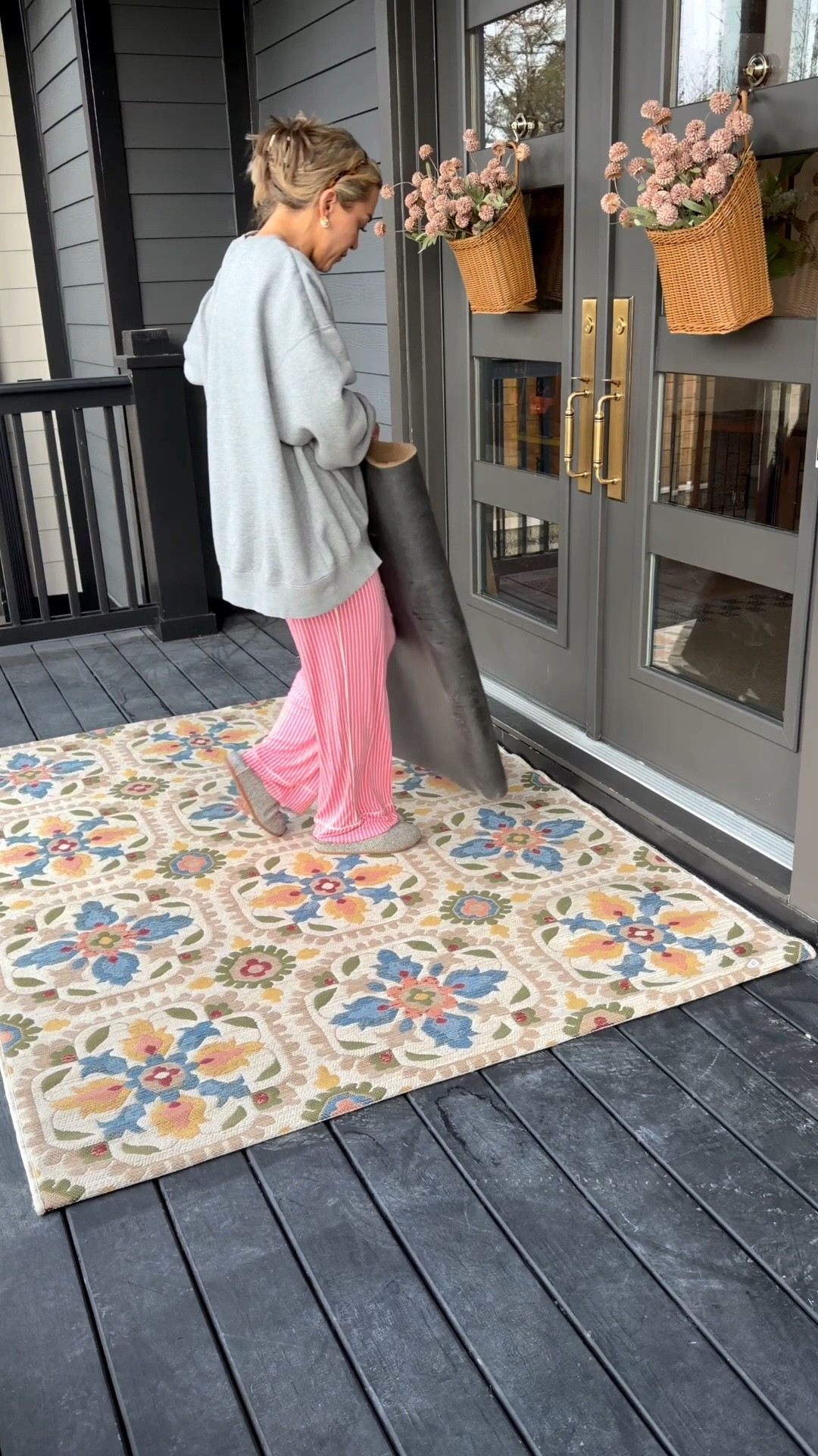 LOVE this stunning print for our Spring porch 🌼✨😍 we have the 5x7 and the goldens rug is from Etsy! 

XL in crewneck & S pj pants 💕

Target finds / outdoor / patio season /
Home decor / cute / Holley Gabrielle home 

#LTKHome #LTKSeasonal