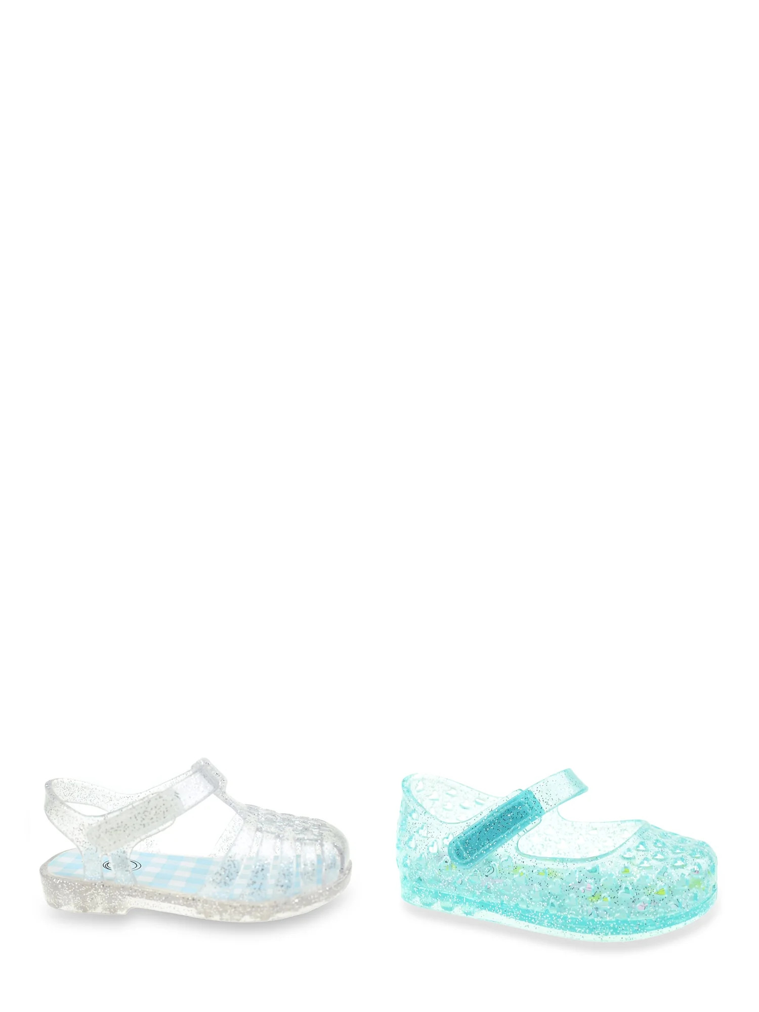 Wonder Nation Baby Girls 2 Pack Jelly Sandal | Walmart (US)