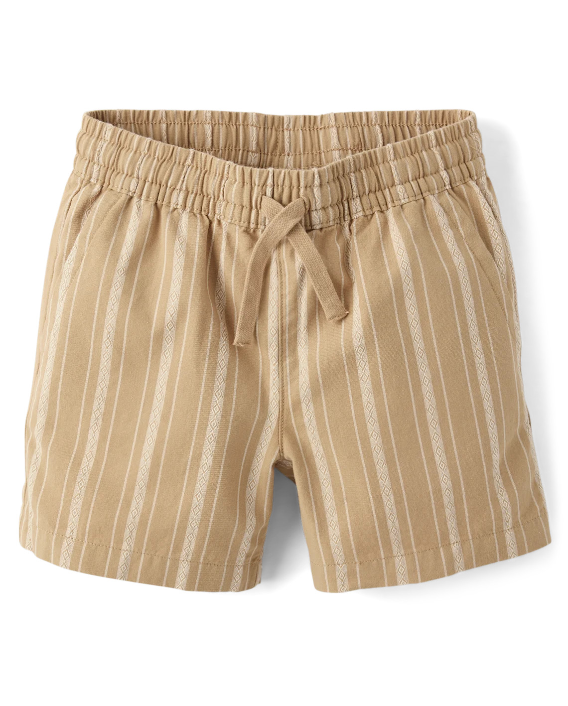 Boys Embroidered Pull On Shorts - brown | The Children's Place