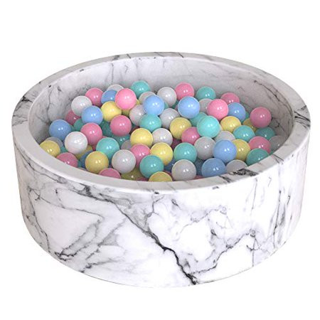 Wonder Space Deluxe Kids Round Ball Pit Premium Handmade Kiddie Balls Pool Soft Indoor Outdoor Nurse | Walmart (US)