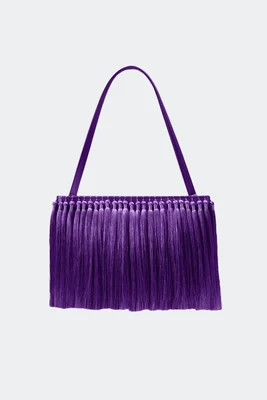 Tassel Boxy Clutch In Bright Violet | Simon Miller