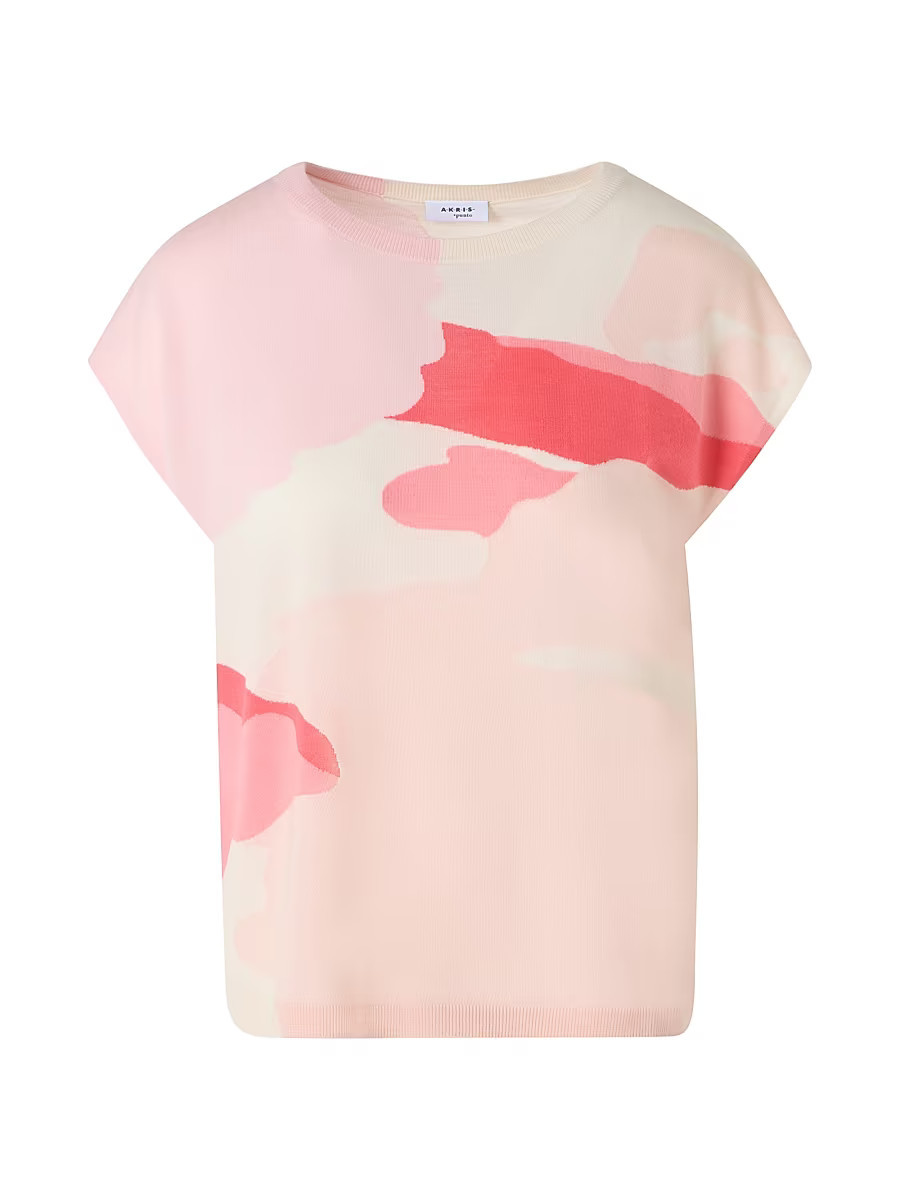 Women's Kaleidoscope Intarsia Wool Top - Blush Multi - Size 4 | Saks Fifth Avenue