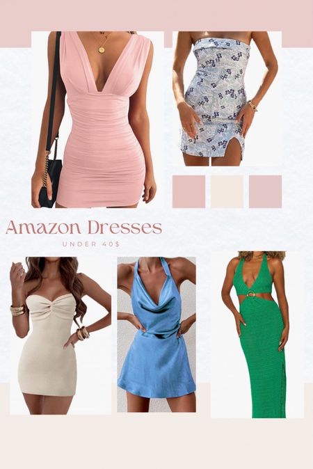 Amazon dresses for under 40$!! 
-perfect for summer , cocktail , formal , dinner etc ✨ 
•maxi & mini dresses 

#LTKstyletip #LTKSeasonal #LTKunder50