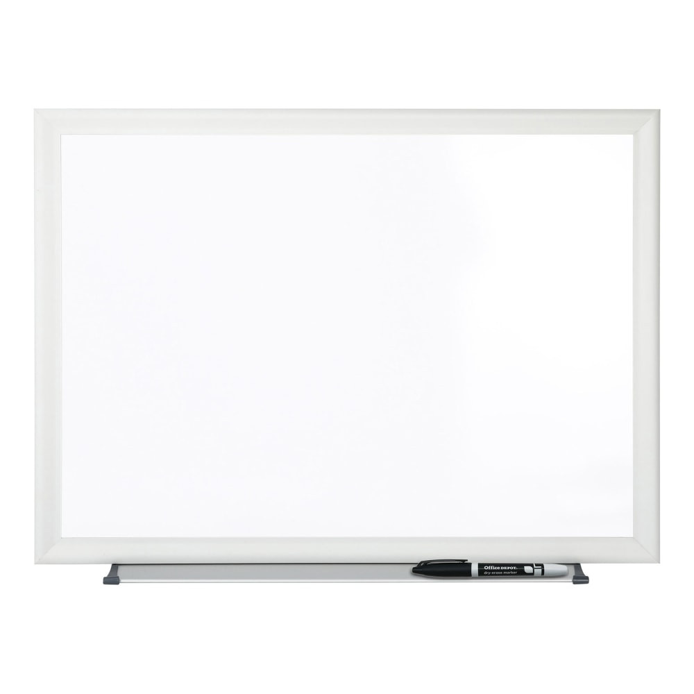 Office Depot Brand Non Magnetic Melamine Dry Erase Whiteboard 24 x 36  Aluminum Frame With Silver... | Office Depot and OfficeMax 