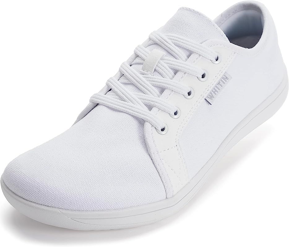 WHITIN Women's Wide Canvas Shoes | Minimalist Barefoot Sneakers | Classic Fit Low Top | Amazon (US)