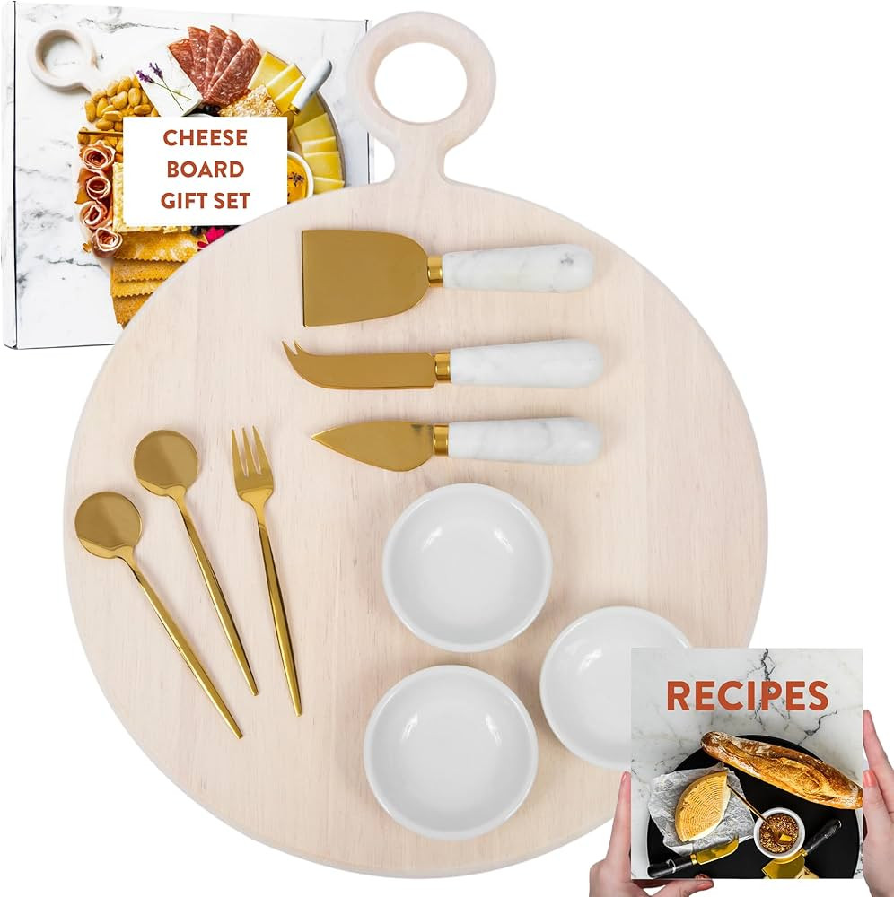 10 Piece Cheese and Charcuterie Board Set with Recipes, Host at Home by The Bamboo Abode | Amazon (US)