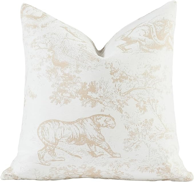 Croker Horse 2025 New 20x20'' inches Throw Pillow Cushion Covers - Jungle Tiger Pattern Chenille ... | Amazon (US)