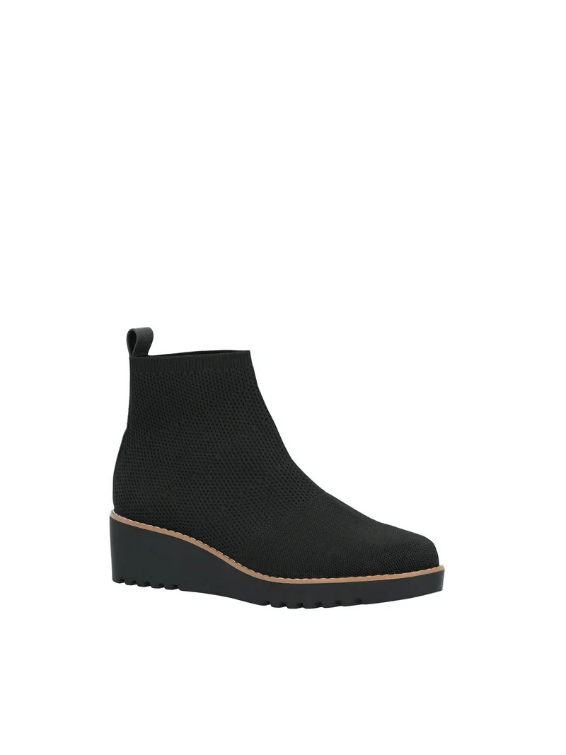 Time and Tru Women's Comfort Knit Wedge Booties | Walmart (US)