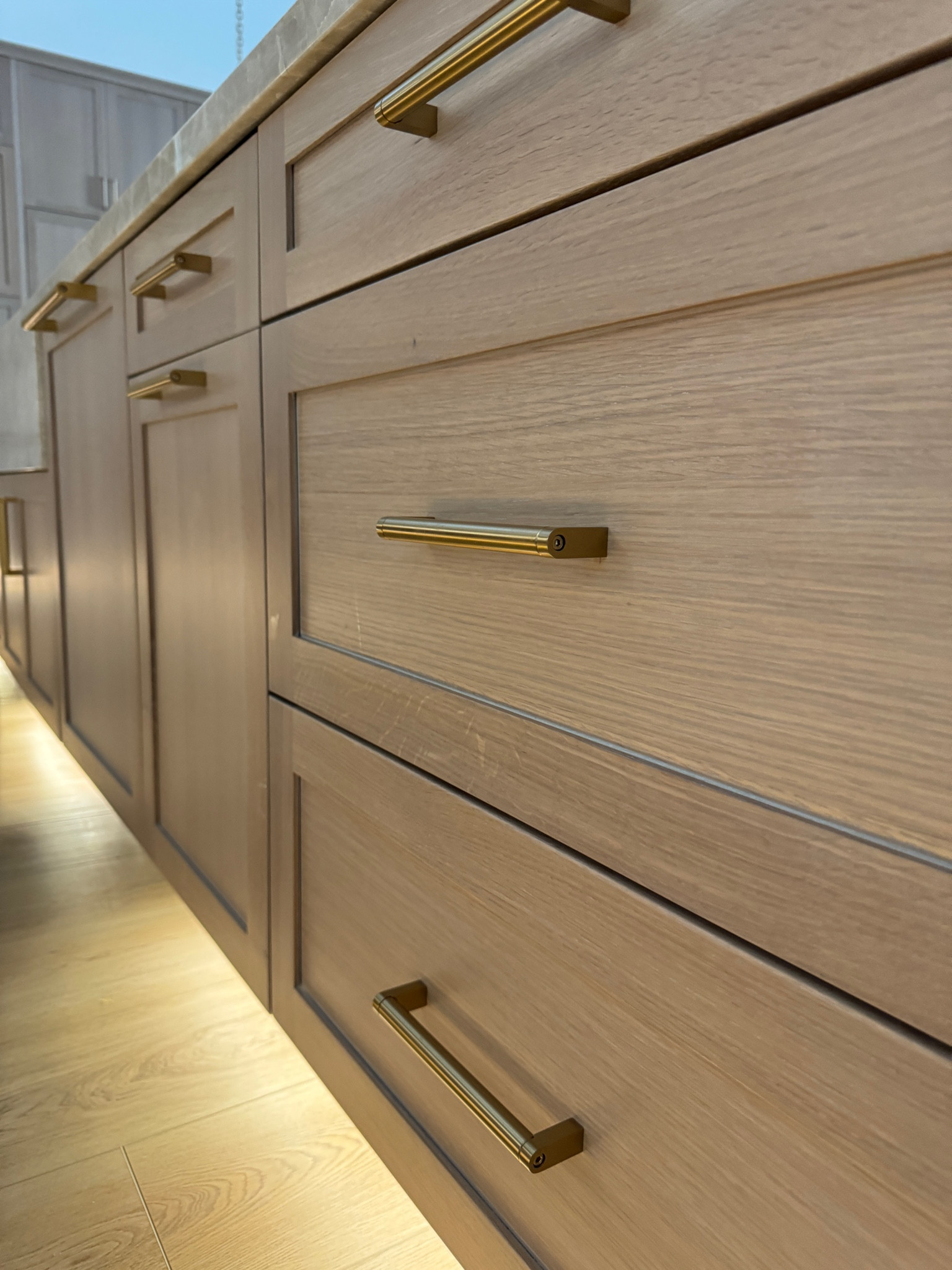 The pulls in the kitchen and throughout majority of cabinetry in the house.

#LTKHome #LTKFamily