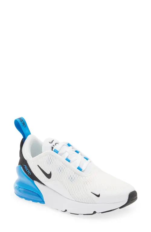 Nike Air Max 270 Sneaker in White/Black/Photo Blue at Nordstrom, Size 12 M | Nordstrom