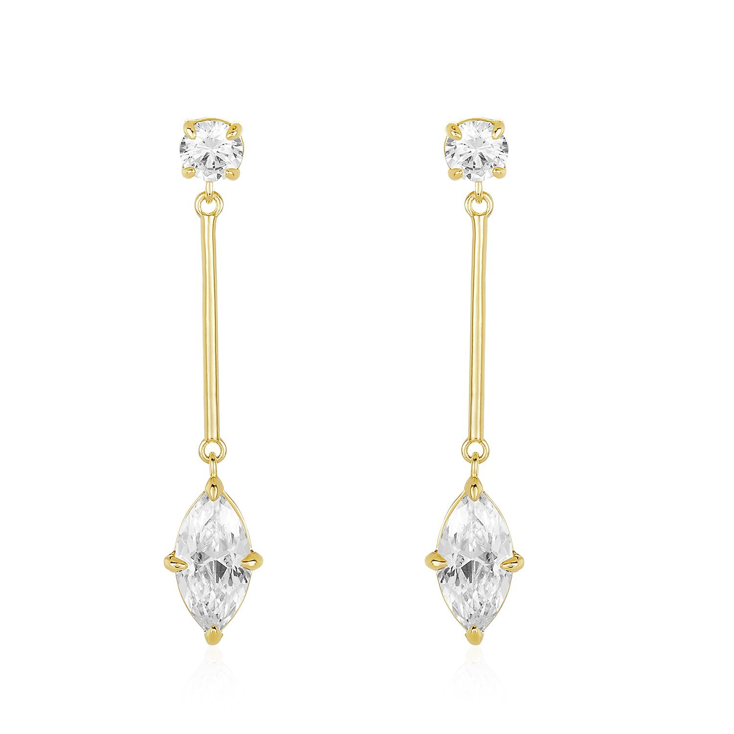 Marquise Diamond Drop Earrings | Melinda Maria