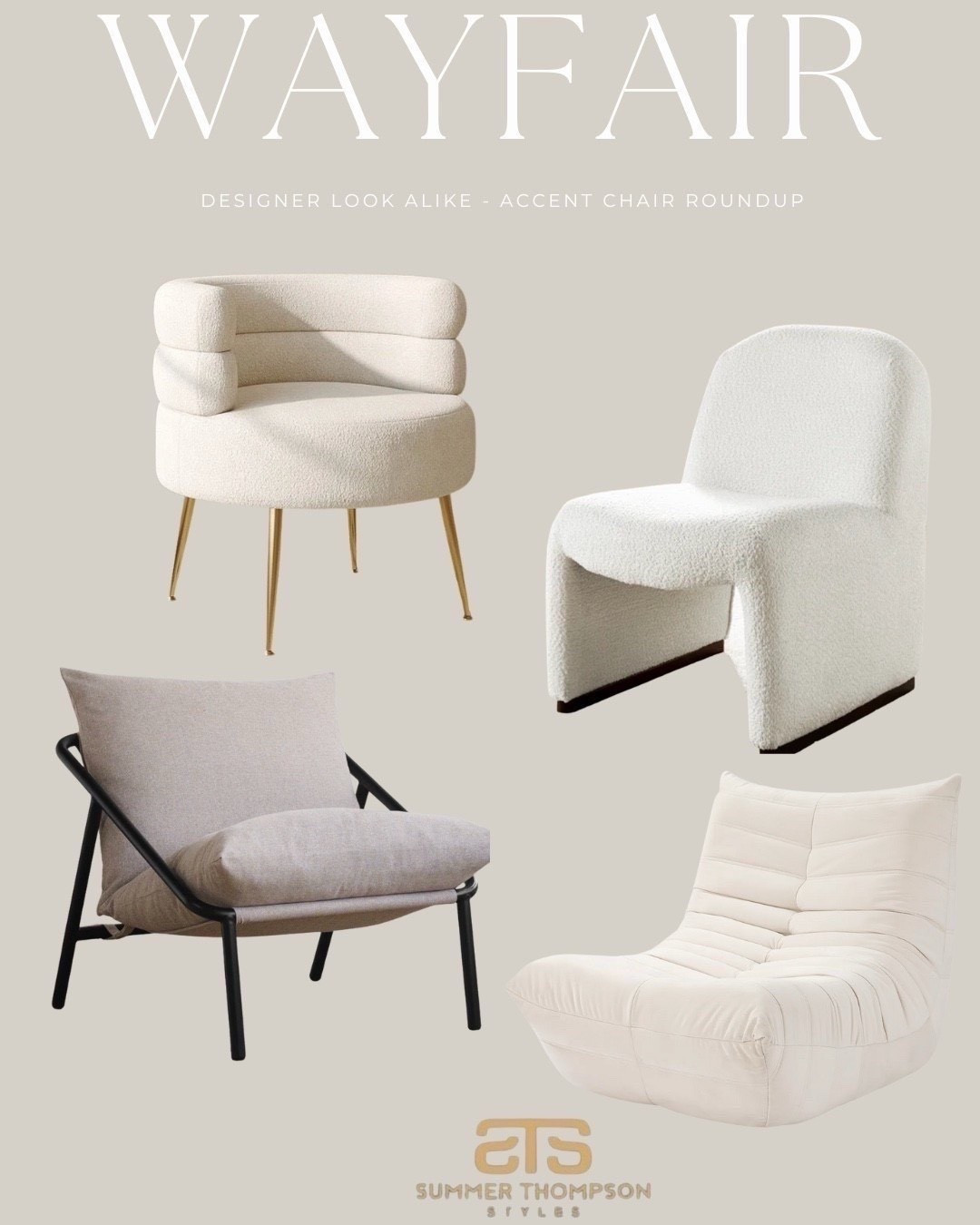 Designer style without the price tag 🤍 Rounded up my favorite accent chair look-alikes from Wayfair that give high-end vibes for less. Which one’s your fave?🤍

Wayfair finds
Accent Chair 
Designer look for less
Wayfair home
Minimalist furniture

Summerthompsonstyles 

#LTKSaleAlert #LTKHome