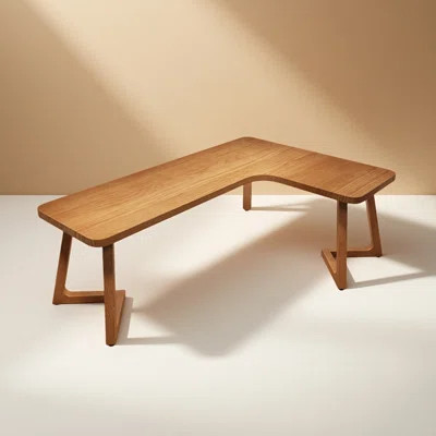 Rustic Solid Wood L - Shaped Desk | Wayfair North America