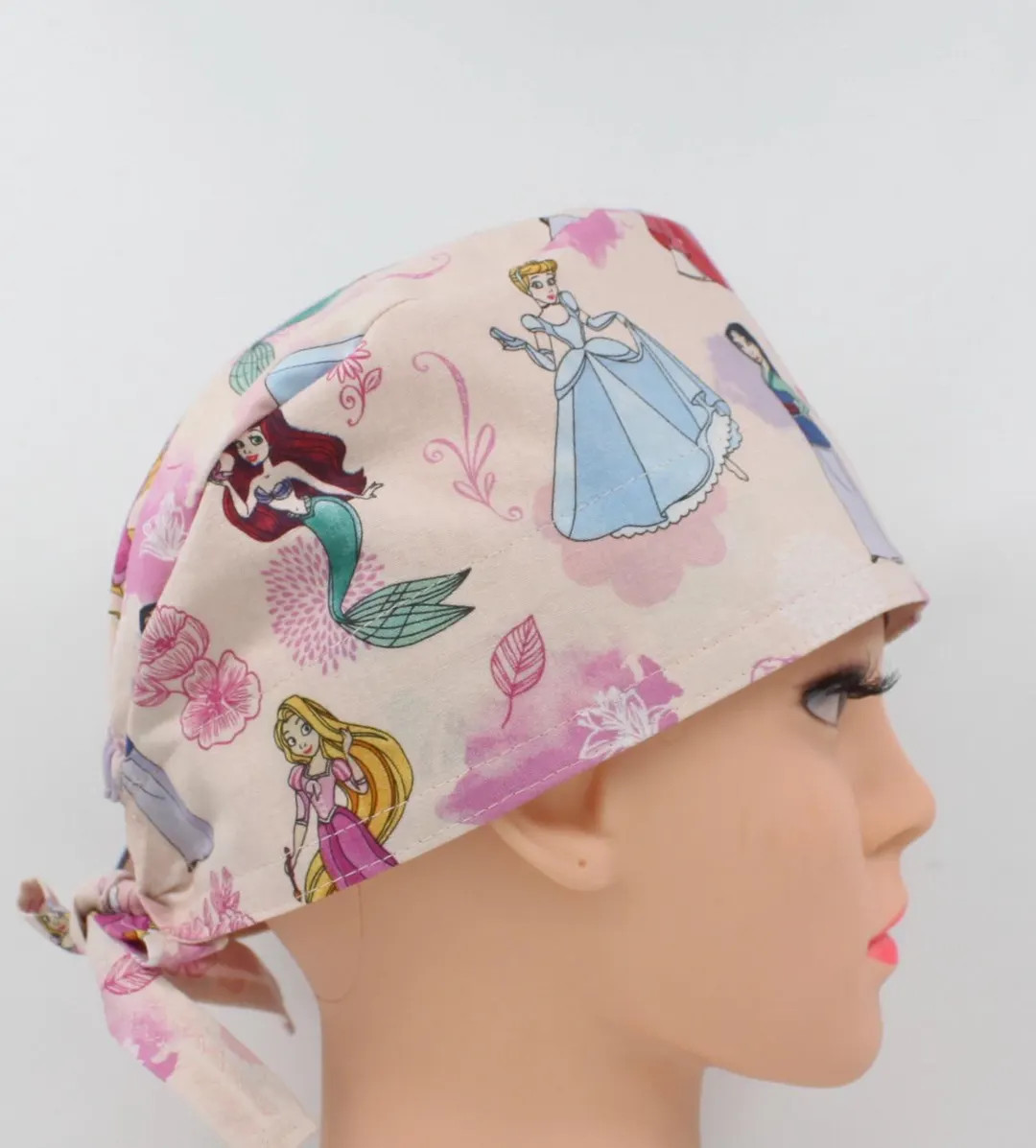 Cartoon Princesses Medical Bonnet: Handmade Cotton Doctor Scrub Cap | Etsy (US)