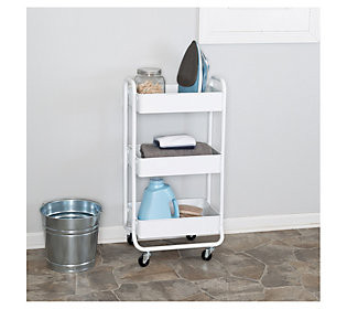 Honey-Can-Do 3-Tier Metal Rolling Cart | QVC