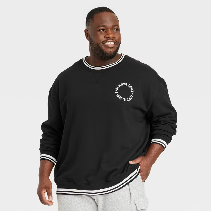 Men's Relaxed Fit Crew Neck Pullover Sweatshirt - Goodfellow & Co™ | Target