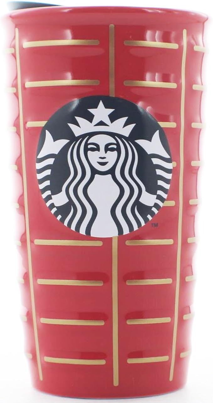 Starbucks 2016 Holiday Siren Ceramic Coffee Travel Tumbler Cup, 10 oz | Amazon (US)