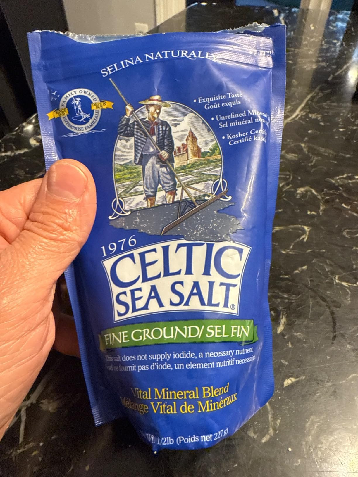 Fine Ground Celtic Sea Salt – 16 Ounce (Pack of 1) Resealable Bag of Nutritious, Classic Sea Salt, Great for Cooking, Baking, Pickling, Finishing and More, Pantry-Friendly, Gluten-Free | Amazon (US)
