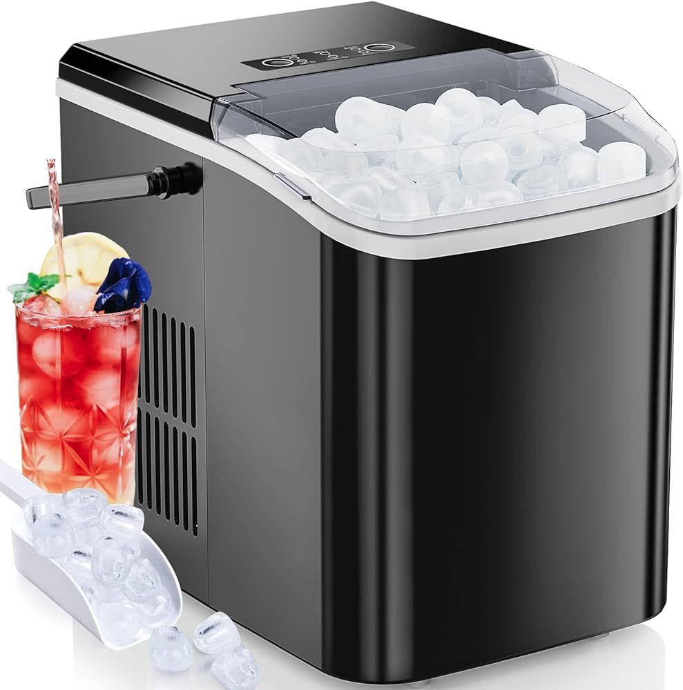 DUMOS Countertop Ice Maker, Portable Ice Machine Self-Cleaning, 9 Cubes in 6 Mins, 26.5lbs/24Hrs,... | Amazon (US)