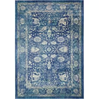 Unique Loom Oslo Osterbro Navy Blue 7' 0 x 10' 0 Area Rug-3128858 - The Home Depot | The Home Depot