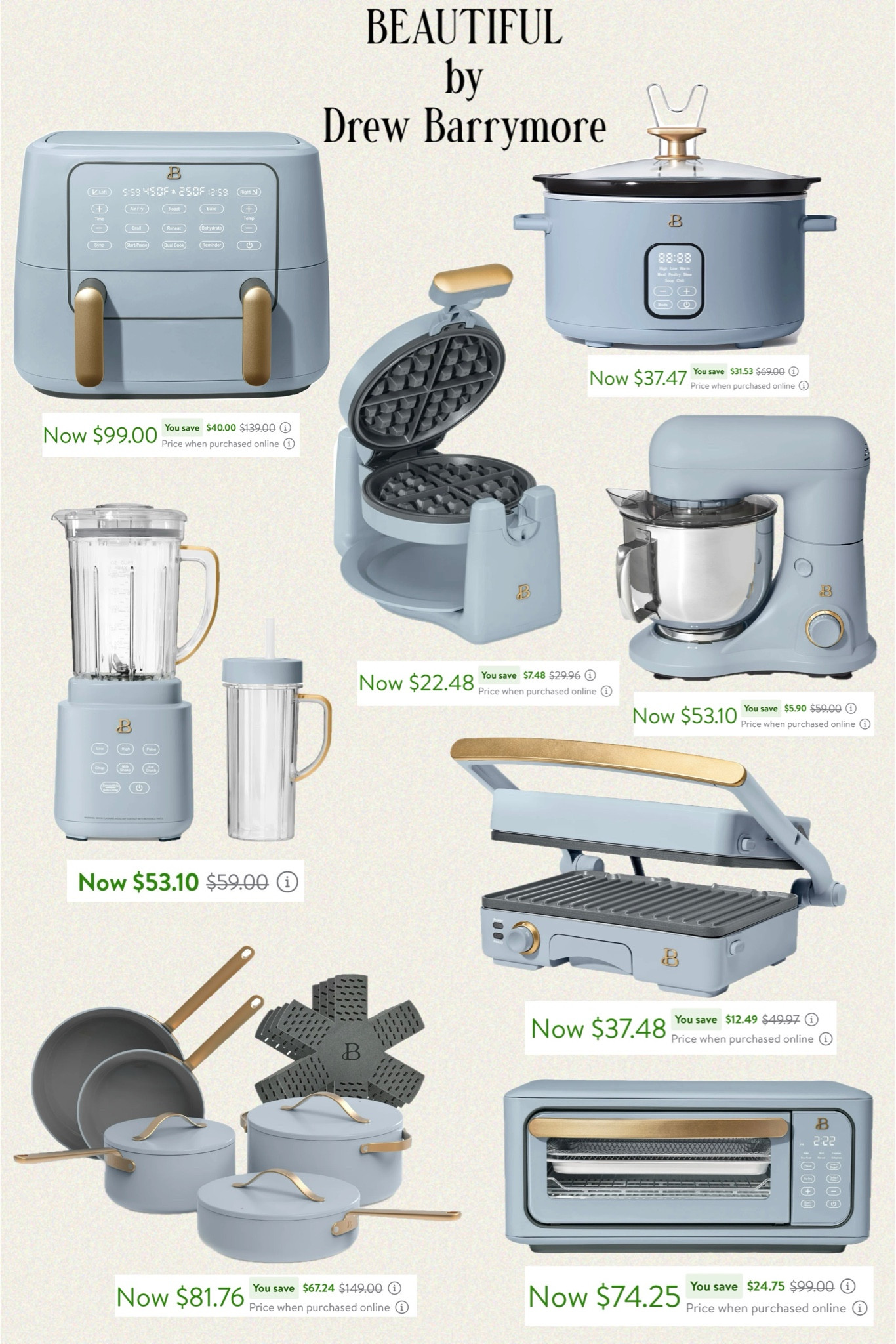 Beautiful by Drew Barrymore on sale during Walmart+ deals!gift guide for her | gift guide for mom | gift guide for grandma. Beautiful by Drew Barrymore kitchen appliances. 

#LTKSaleAlert #LTKGiftGuide #LTKFindsUnder50
