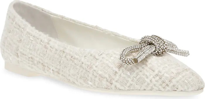 Elina Crystal Bow Ballet Flat (Women) | Nordstrom