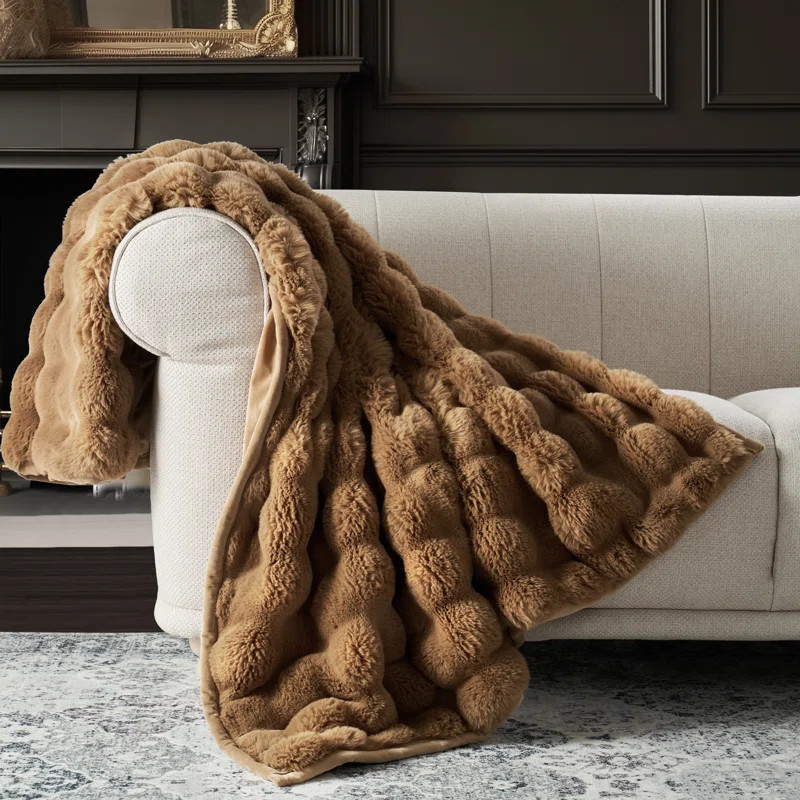 Ridgeline Faux Fur Throw Blanket | Wayfair North America