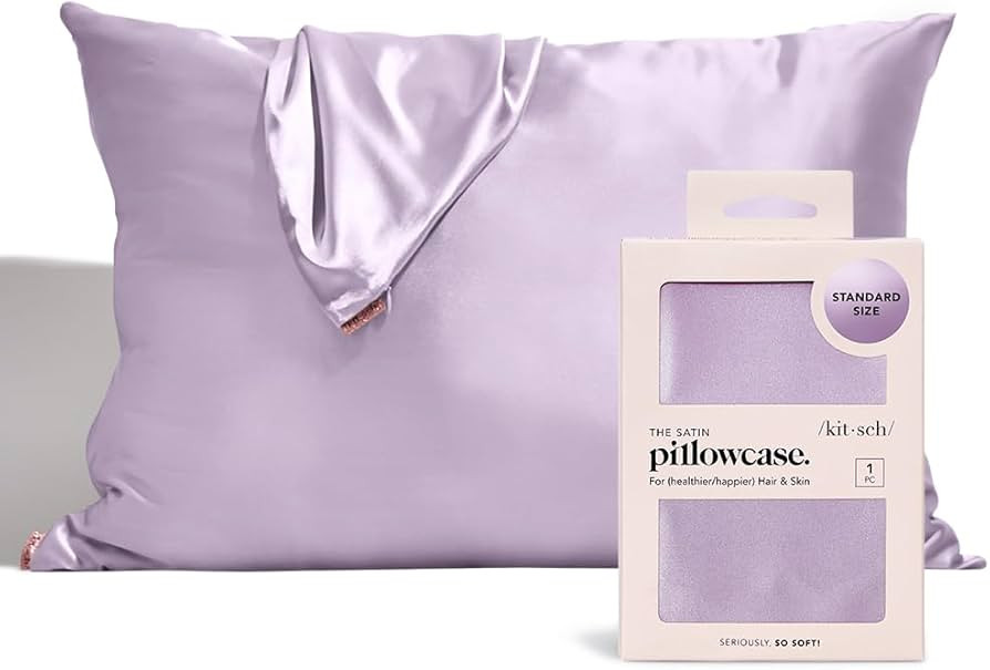 Kitsch Satin Pillowcase for Hair & Skin - Softer Than Silk Pillowcase for Hair and Skin | Cooling... | Amazon (US)