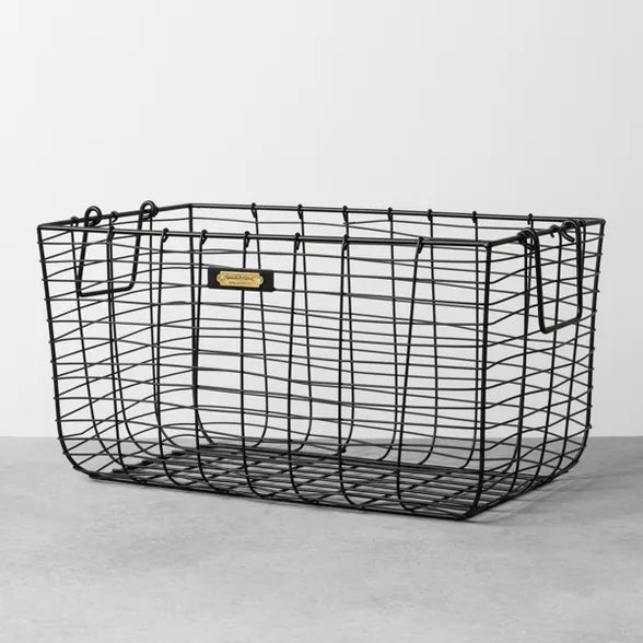 Wire Storage Basket Black - Hearth & Hand™ With Magnolia : Target | Target