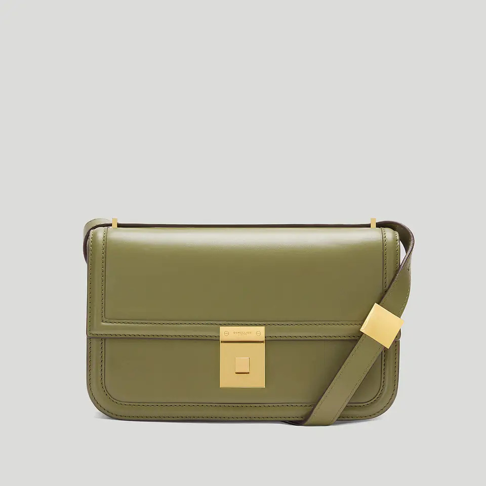The Paris Crossbody | Light Olive Smooth | Demellier | DeMellier