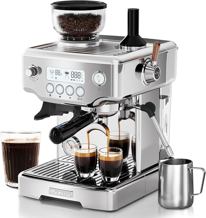 Espresso Machine, 4-IN-1 Professional 58MM Espresso Machine with Grinder 5 Temp Adjust & Compact ... | Amazon (US)