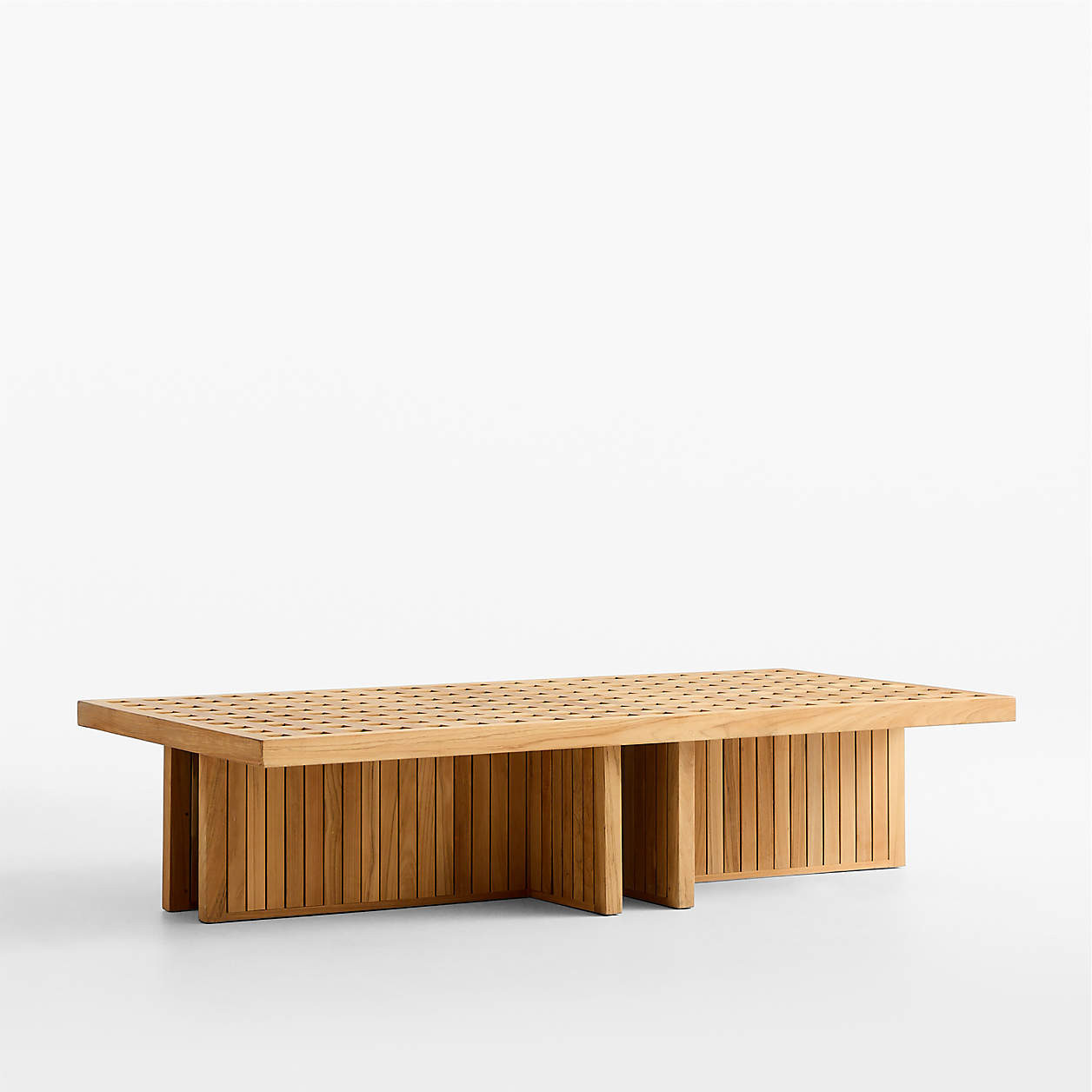 Bali 62" Teak Outdoor Coffee Table | Crate & Barrel | Crate & Barrel