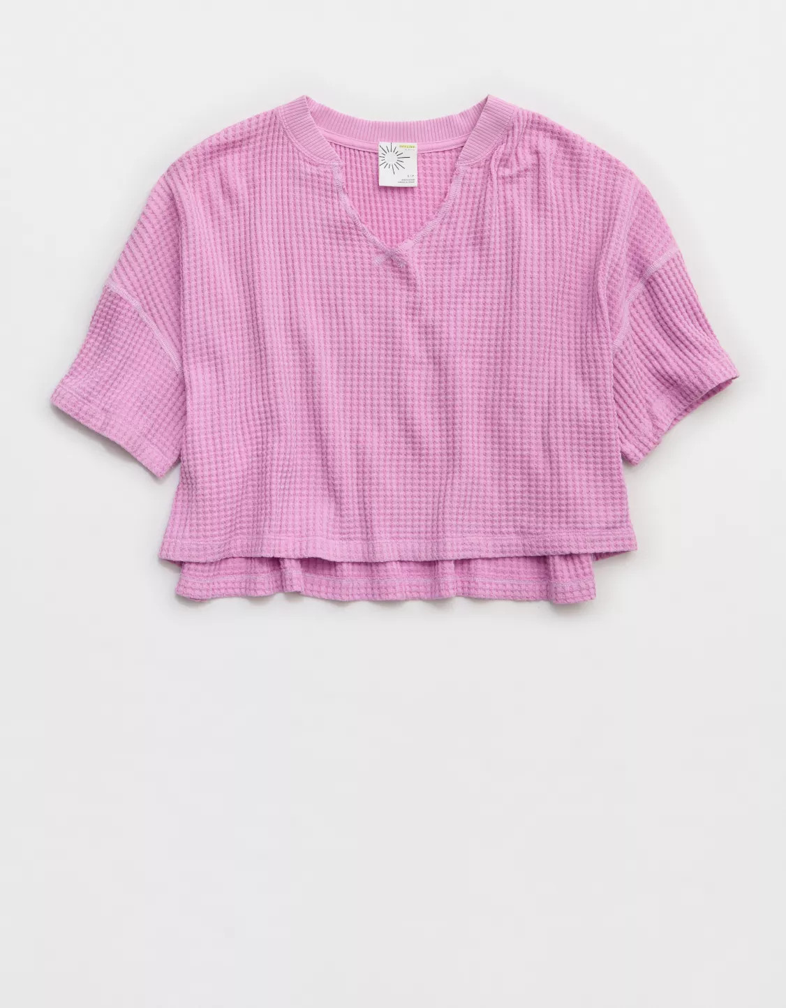 OFFLINE By Aerie Wow! Waffle Notch Neck T-Shirt | American Eagle Outfitters (US & CA)