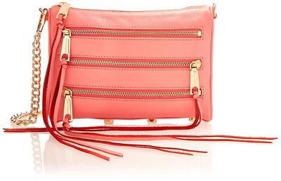 Rebecca Minkoff Mini 5 Zip Convertible Cross Body Bag Watermelon Messenger  | eBay | eBay AU