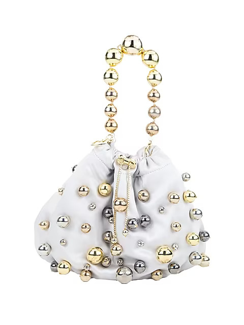 Amanita Satin Embellished Bucket Bag | Saks Fifth Avenue