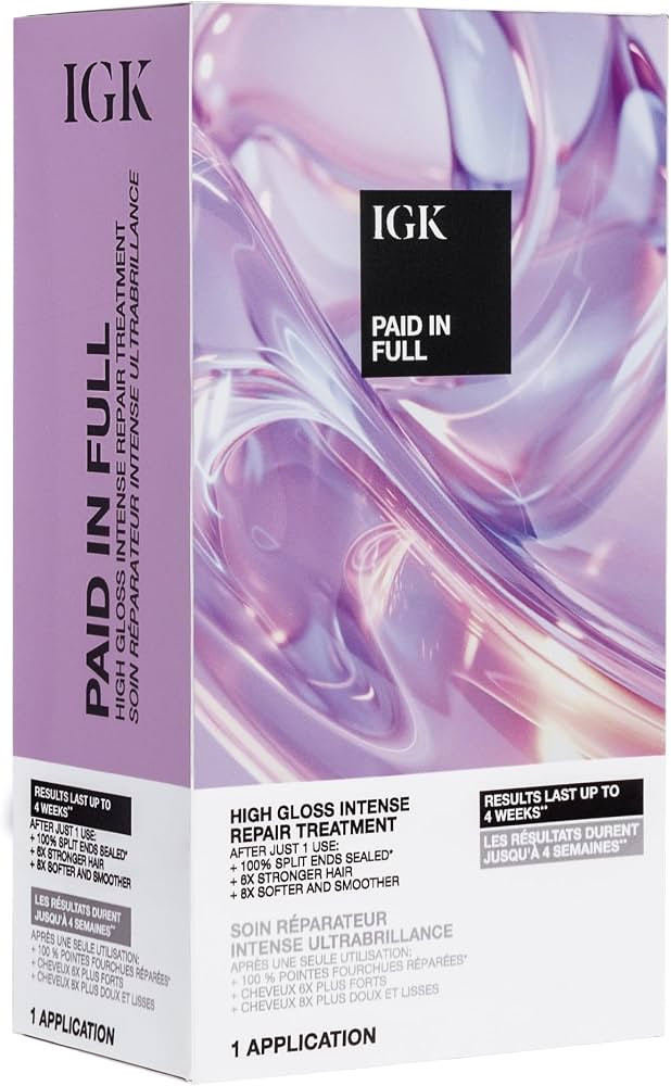 IGK Paid In Full High Gloss Intense Repair Treatment - 100% split-ends sealed. The next-generatio... | Amazon (US)