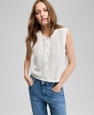 And Now This Women's Crochet Sweater Vest, Exclusively at Macy's - Macy's | Macy's