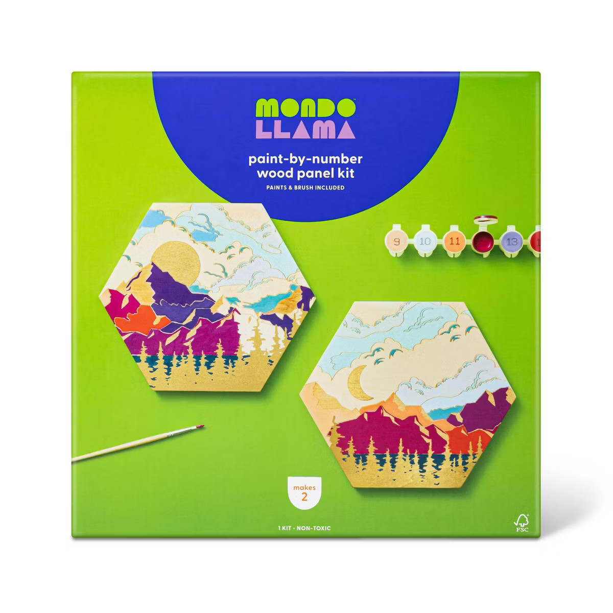 2pk Paint by Number Wood Panels - Mondo Llama™ | Target