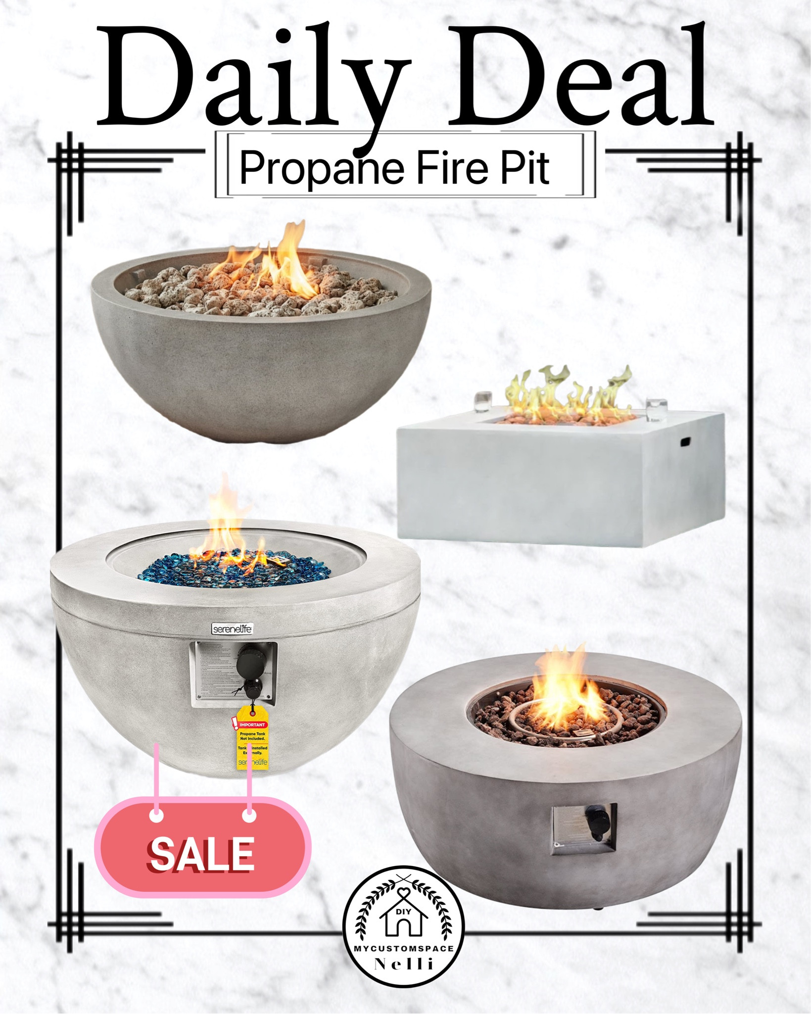 Concrete Propane Gas Fire Pit Table
Sale. Outdoor furniture. Home decor 

#LTKsalealert #LTKFind #LTKhome