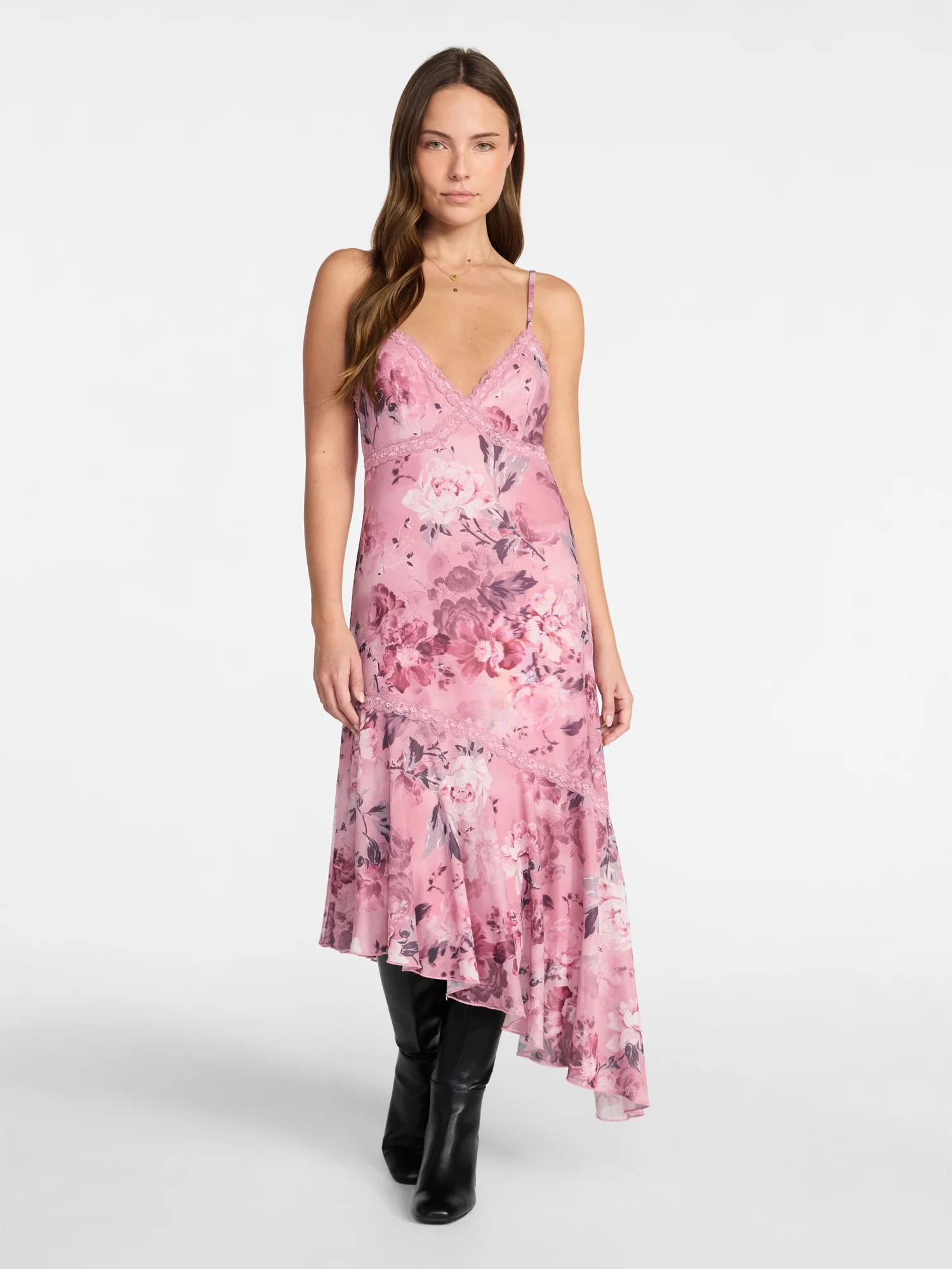 Madden NYC Women's Asymmetrical Midi Dress, Sizes XXS-XXL | Walmart (US)