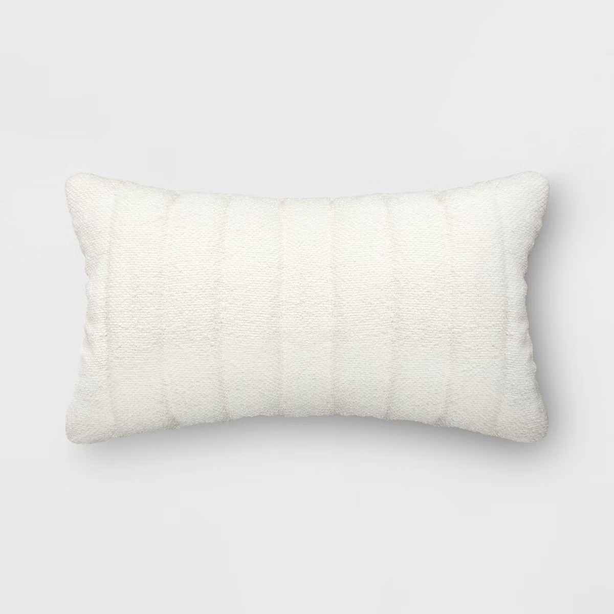 Oversized Channeled Boucle Lumbar Throw Pillow Off-White - Threshold™ | Target