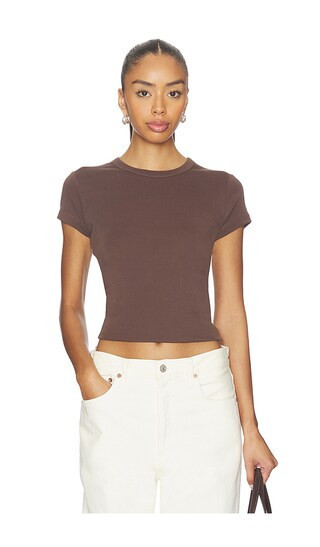 St. Agni Organic Cotton Baby Tee in Brown. - size M | Revolve Clothing (Global)